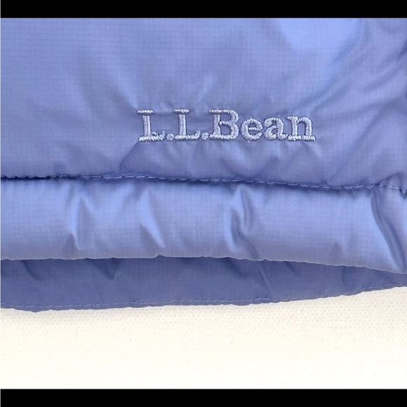LL Bean Womens Goose Down Puffer Jacket Coat  Periwinkle Purple Size Large - Picture 2 of 5